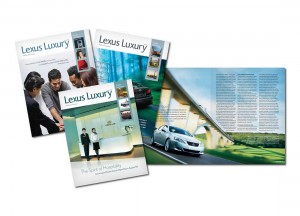 Lexus Luxury, Branding, Logo, Design, Layout, Copywriting, Content Development, Photography